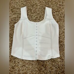 White corset top